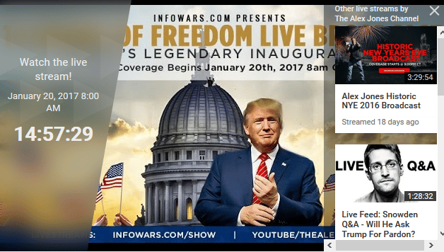 Screenshot - 1_19_2017 , 5_02_44 PM infowars live freedom january inauguration 14 hours