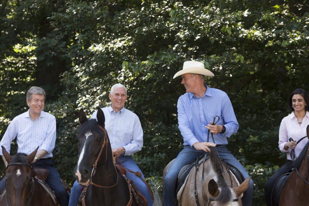 vp mike pence horse riding roy blunt