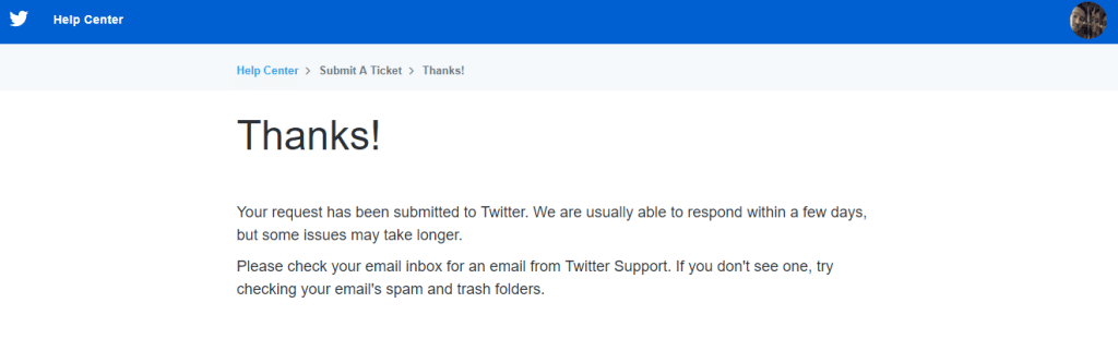 Screenshot - 5_16_2018 , 5_45_56 PM trucurtbizelli twitter account suspended sent help message