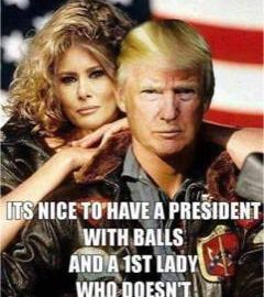 potus trump and 1st lady balls no balls lol