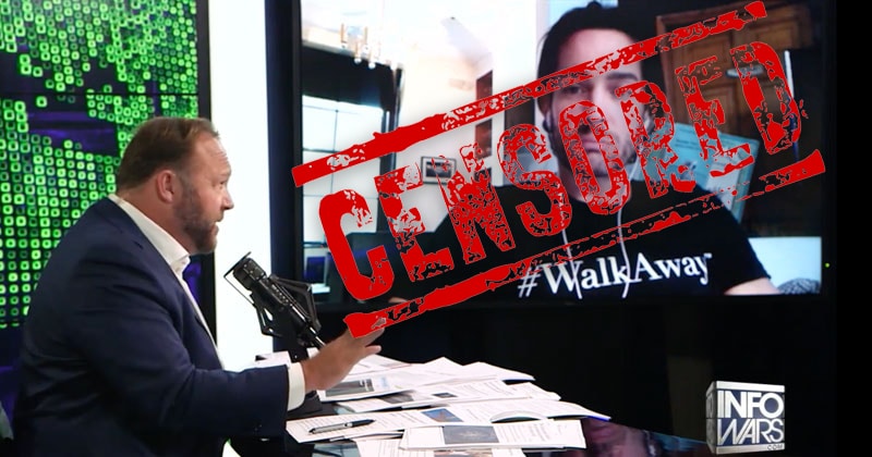 walk away censored for mentioning infowars