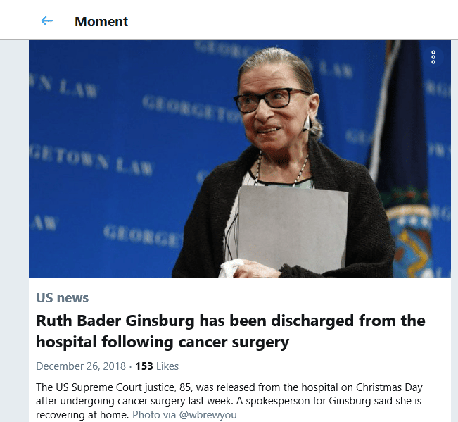 Screenshot - 12_29_2018 , 10_49_53 PM ginsburg cancer surgery hospital recovering at home