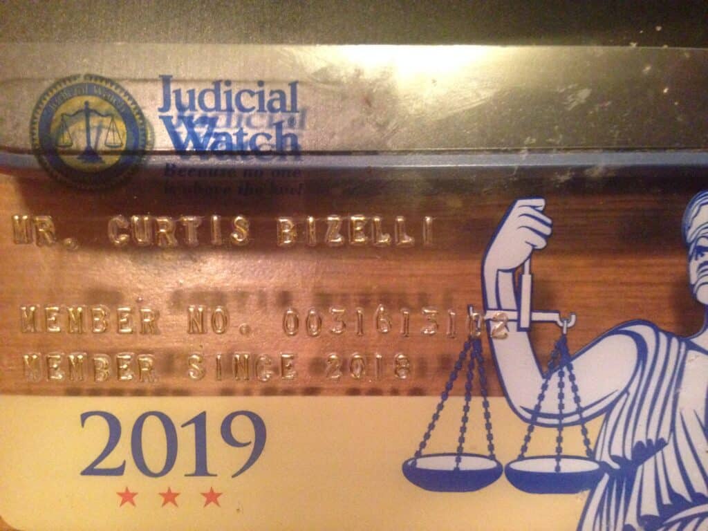 Curtis Ray Bizelli 2019 Judicial Watch Member