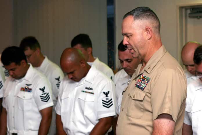 US Navy Chaplain Curtis D Schmidtlein