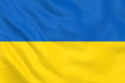 Ukraine flag waving